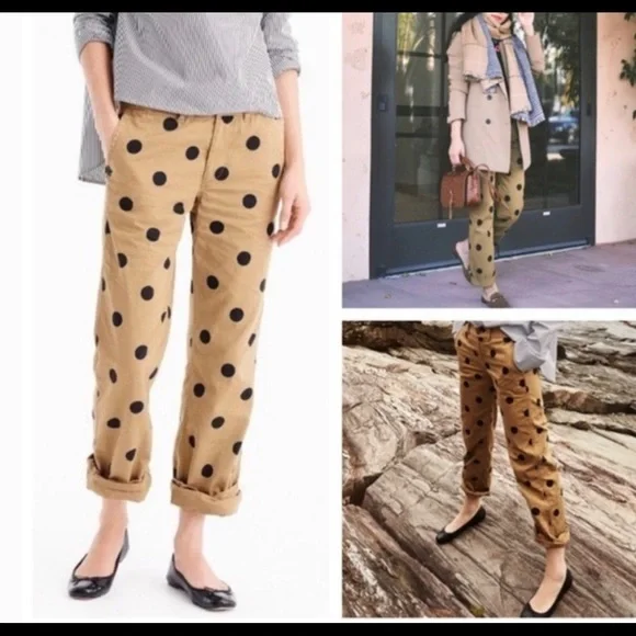 Polka Dot Boyfriend Chino Pants size 2
J.CREW - Picture 2 of 4